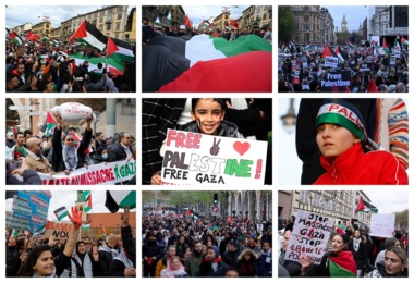 Manifestations dans les villes et capitales internationales dénoncent l'agression sioniste contre Gaza