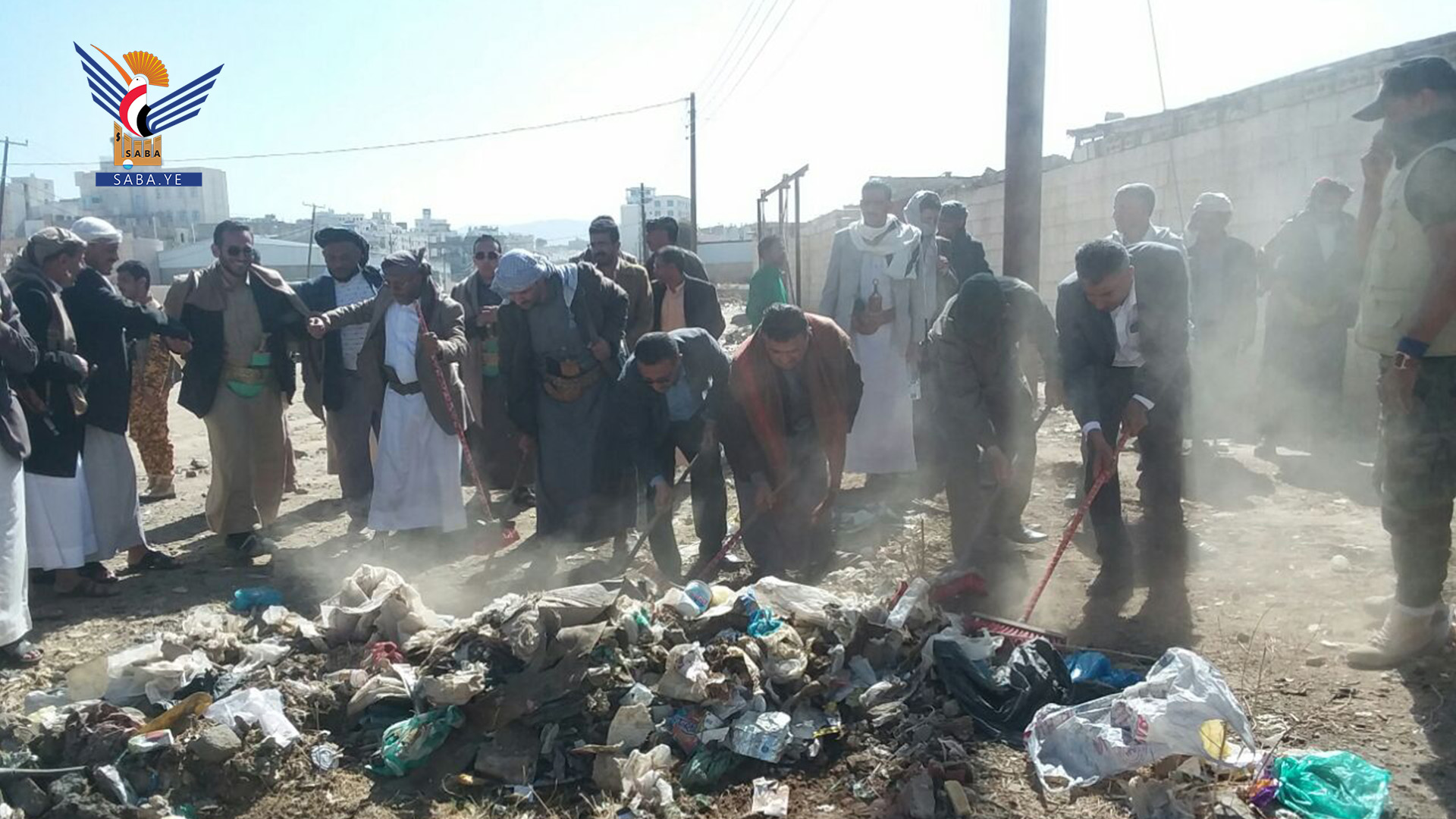 Start einer Reinigungs- und Aufforstungskampagne im Distrikt Shaoub in Sanaa