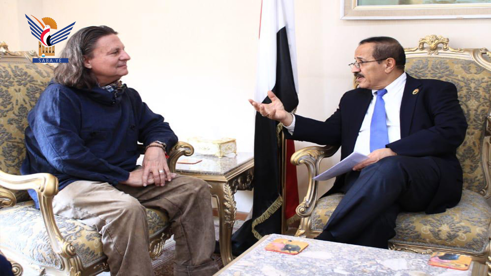  Le ministre des Affaires étrangères rencontre le représentant résident du Programme alimentaire mondial au Yémen
