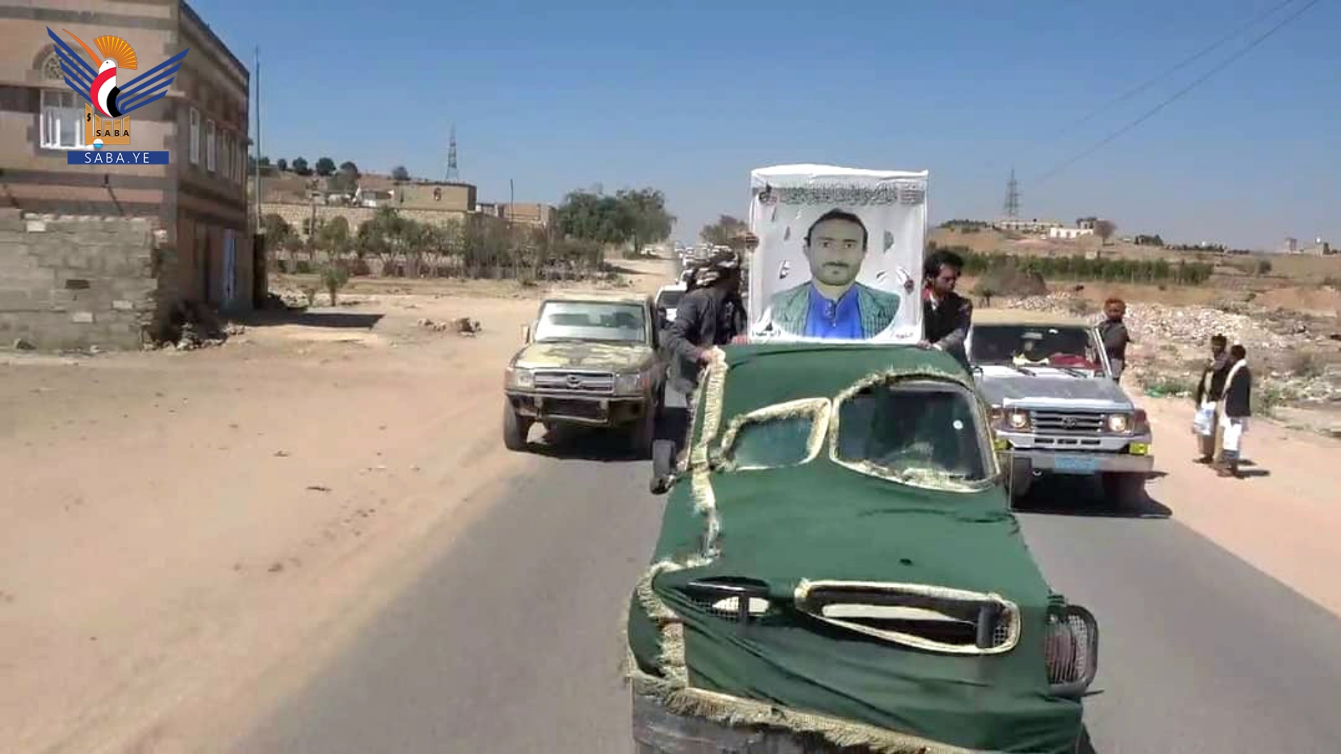 تشييع جثمان الشهيد يحيى القسامي في بني حشيش بمحافظة صنعاء