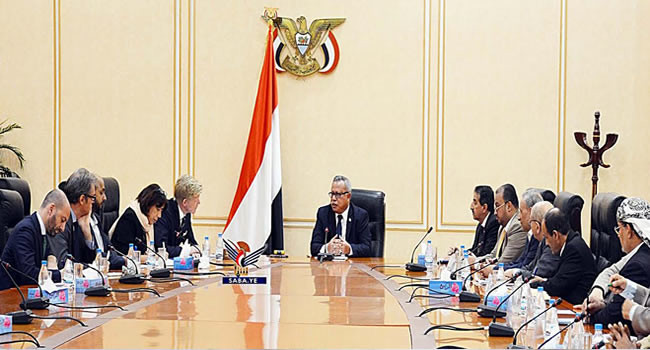 PM discusses with EU, France, Netherlands ambassadors situation in Yemen
