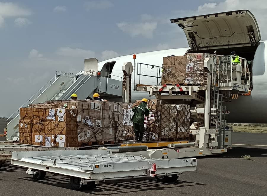 WFP cargo plane arrives at Sana'a International Airport