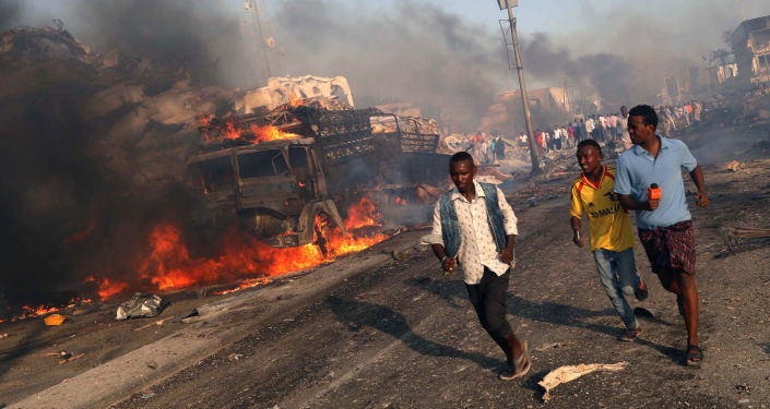 مصرع ثمانية أشخاص واصابة آخرين في انفجار وسط العاصمة الصومالية مقديشو