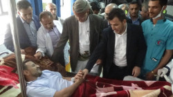 Gesundheitsminister besucht die Verwundeten in der Al-Thawra Hospital Authority in Ibb