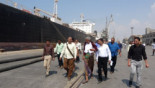 Damas oil ship docks at Hodeida port