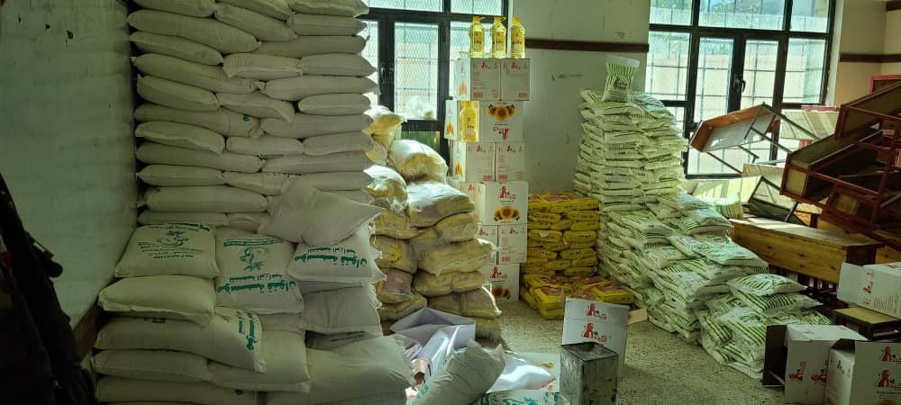 Einweihung der Verteilung von 500 Lebensmittelkörben für arme Familien in Hauptstadt