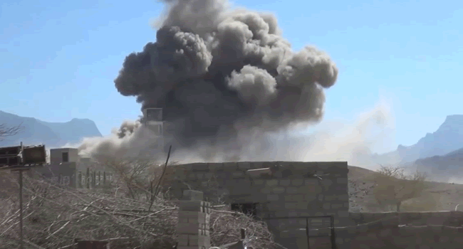 Die Luftwaffe der Aggression starten vier Luftangriffe auf Saada