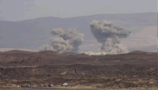 Aggression warplanes launch 18 raids on Marib