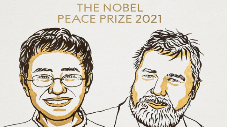 منح جائزة نوبل للسلام لـ 2021م لصحفيين من الفلبين وروسيا