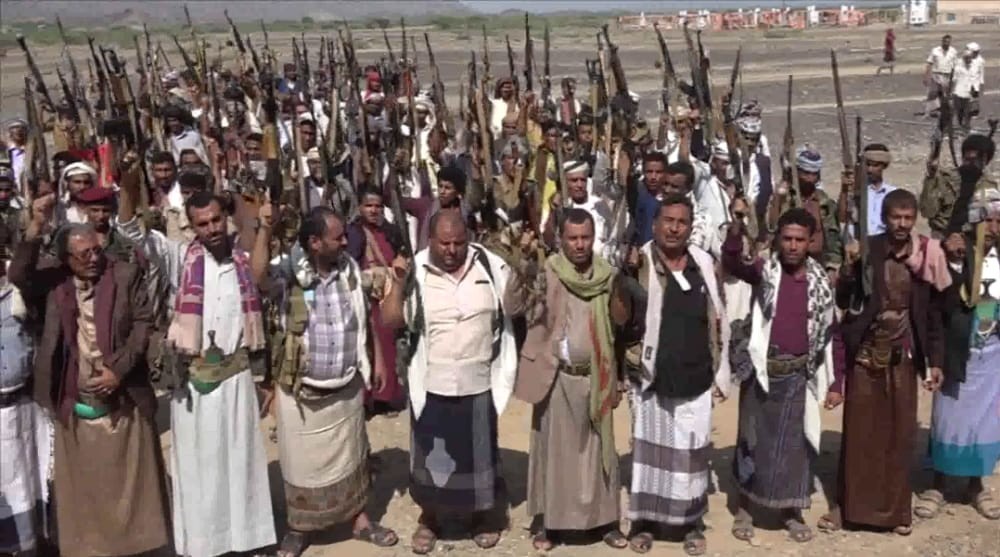 Stand Tribal Massif pour les fils de Taiz, un affichage d'unités symboliques dans la capitale, un autre pour les fils de Maeen dans le cadre de la Campagne de mobilisation Publique, organisés