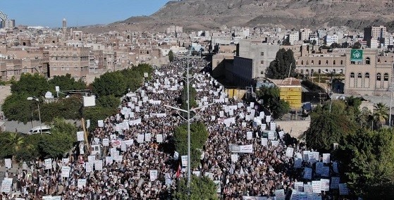 Massiven Massenkundgebung in der Hauptstadt Sanaa unter dem Motto 