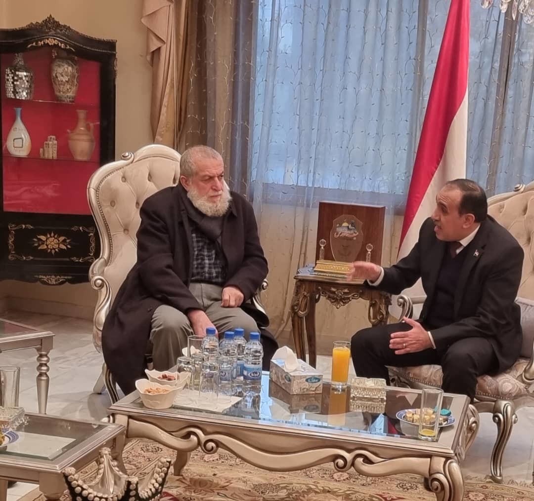 السفير صبري يثمن تضامن حركة الجهاد الإسلامية الفلسطينية مع اليمن