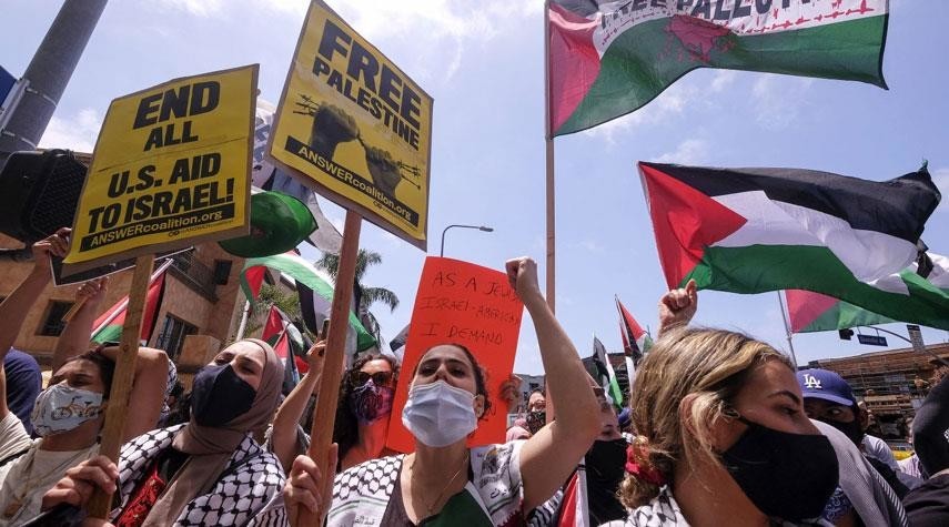 Amérique témoigne une invitation à participer à des activités de soutien au peuple palestinien