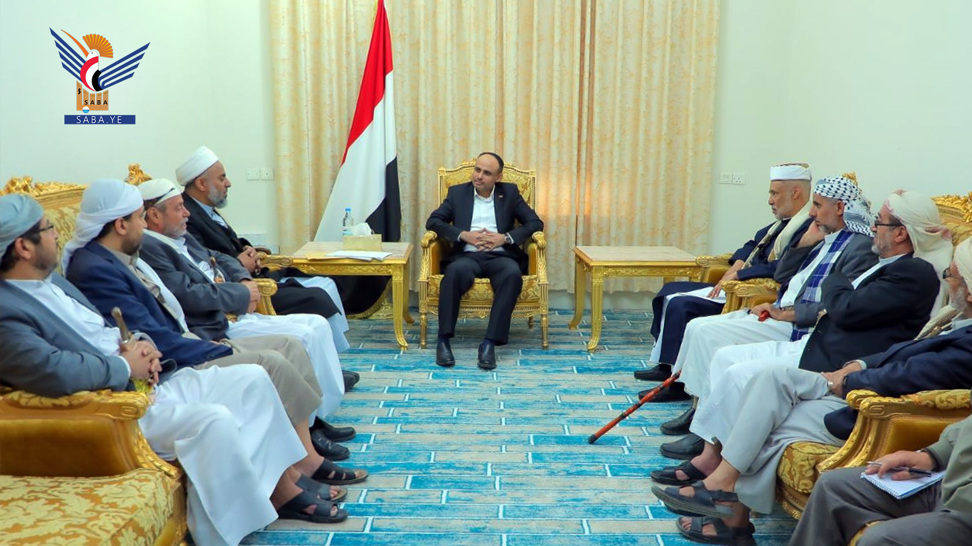 President Al-Mashat meets members of Supreme Committee of Yemen Scholars Association