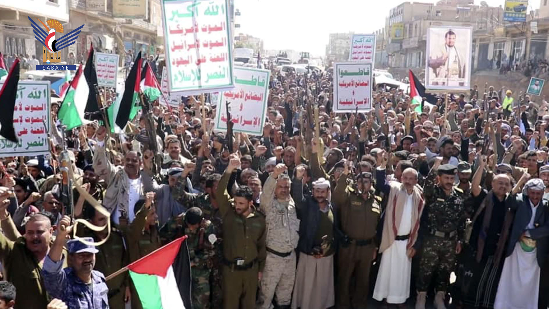 الضالع .. مسيرة حاشدة في دمت ووقفة في الحشاء دعما لصمود الشعب الفلسطيني