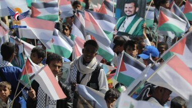 راهپیمایی فرزندان شهدا در همبستگی با کودکان غزه و مردم فلسطین