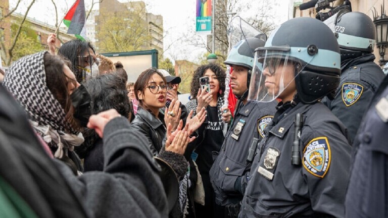 Manifestations devant une prison locale au Texas pour la libération des étudiants qui ont manifesté en faveur de la Palestine