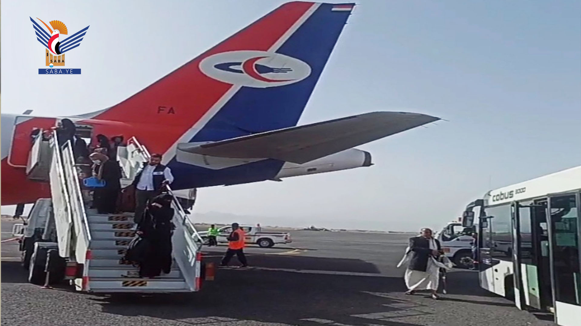 Ankunft und Abflug von 555 Passagieren über den International Sana'a-Flughafen 