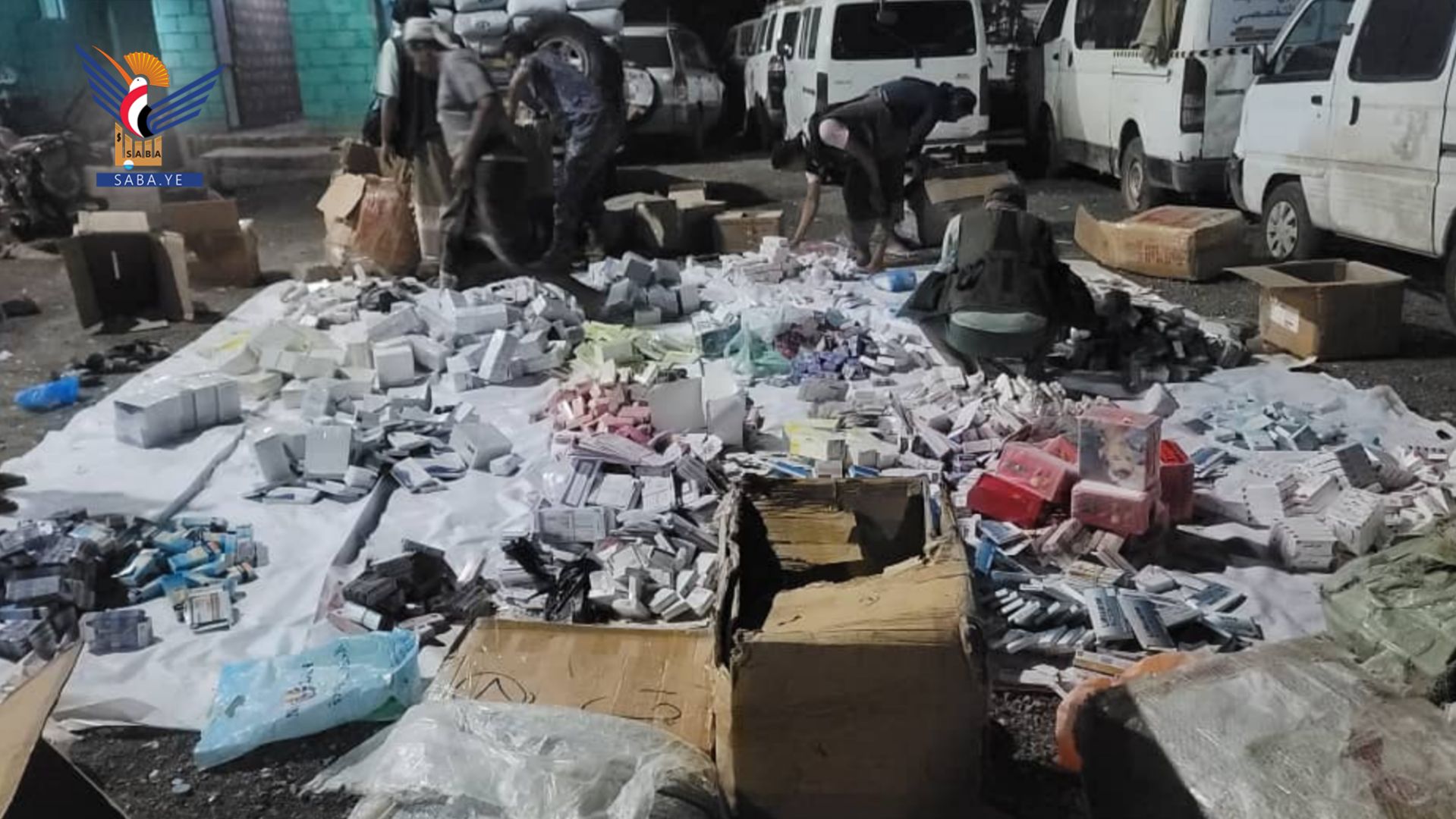 ضبط مخزن للأدوية المهربة بمحافظة تعز