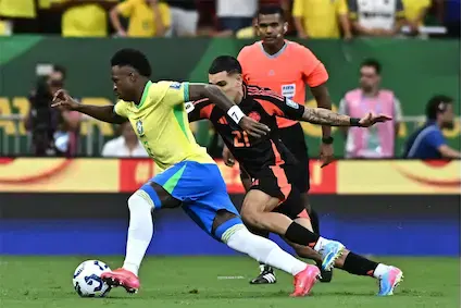 فوز البرازيل على كولومبيا بهدفين لهدف في تصفيات كأس العالم 2026 فوز البرازيل على كولومبيا بهدفين لهدف في تصفيات كأس العالم 2026