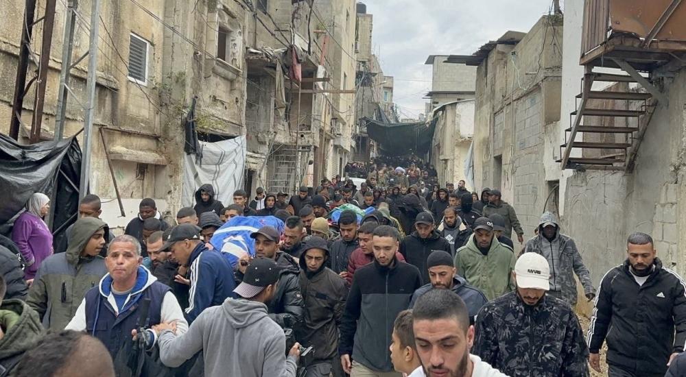 Large Palestinian masses mourn four martyrs of resistance in Tulkarm