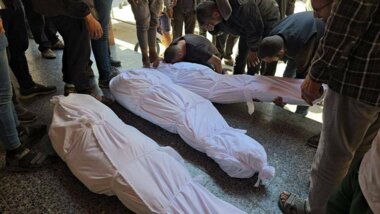 Innenministerium in Gaza gibt den Märtyrertod von 7 Polizisten und Angehörigen im Osten des Gazastreifens bekannt  