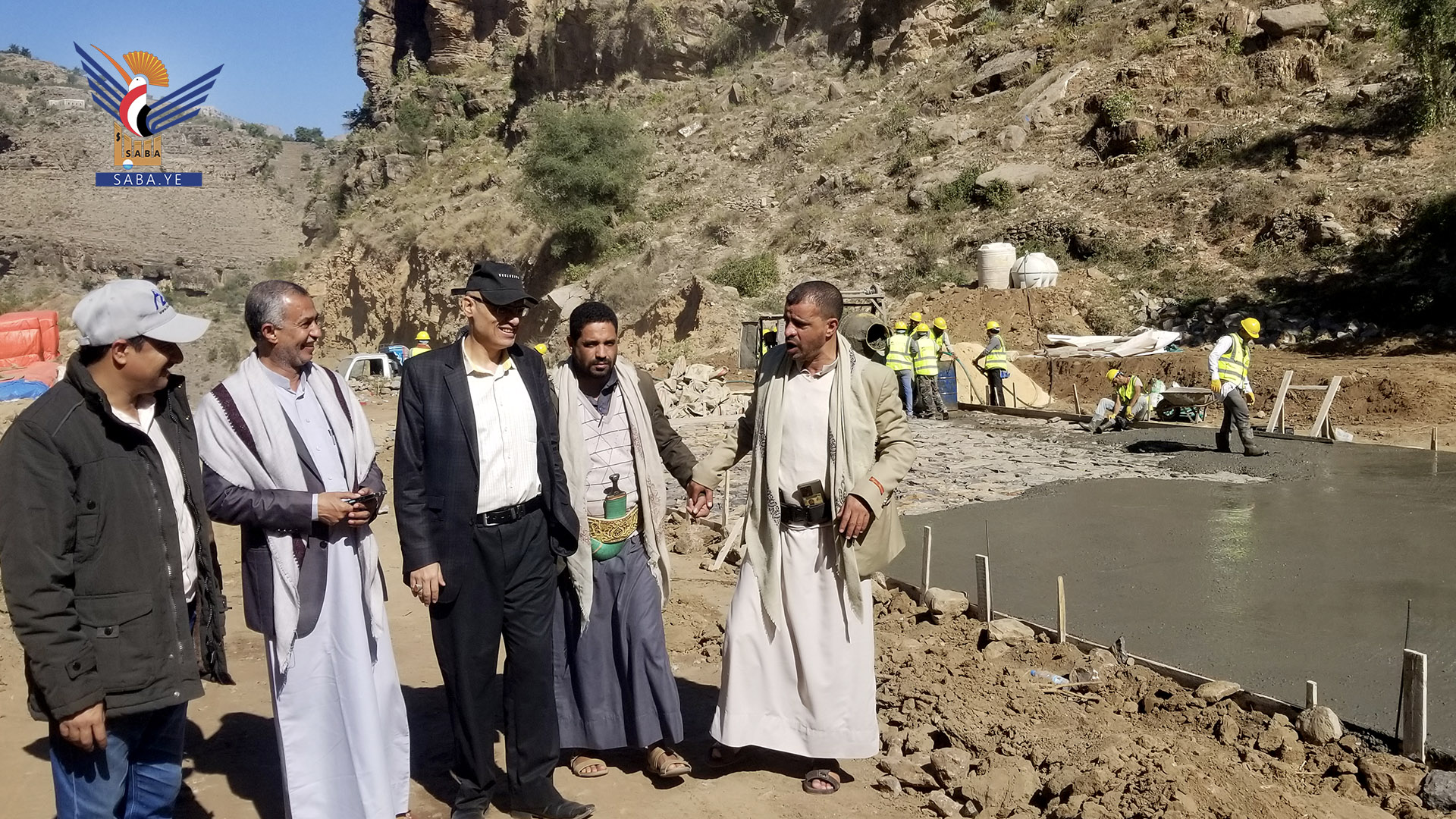تفقد سير تنفيذ مشروع محطة المعالجة في حجة تفقد سير تنفيذ مشروع محطة المعالجة في حجة