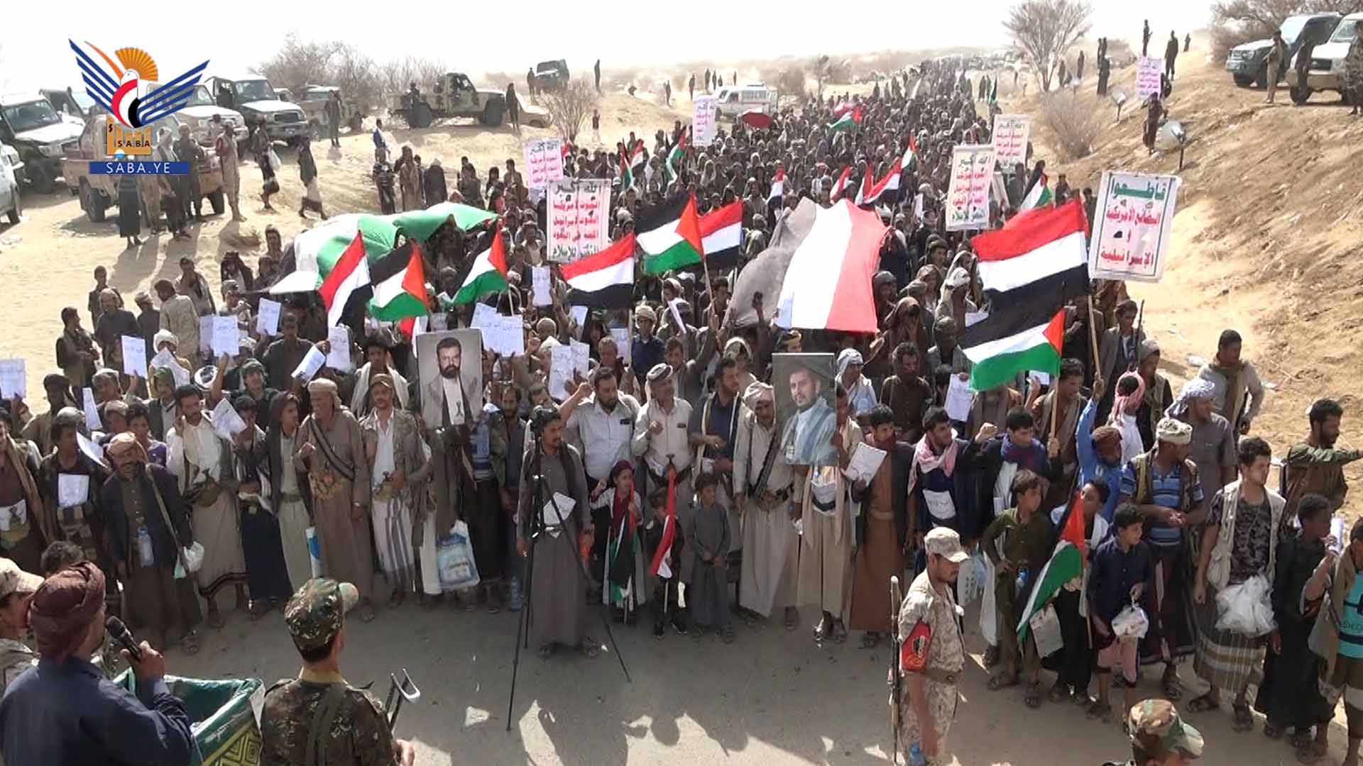 مسيرات حاشدة بمأرب تبارك الانتصار العظيم لإيران وتجدد الثبات مع غزة