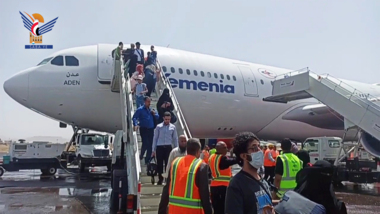  285 passagers arrivent à l'aéroport international de Sana'a en provenance de Jordanie