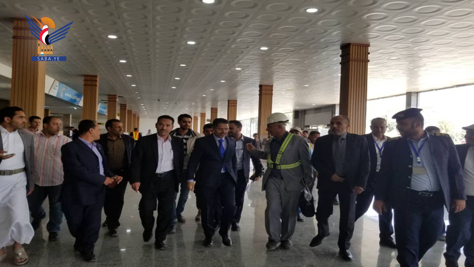 Der Generalsekretär der Präsidentschaft Inspiziert die Sanierung der VIP-Lounge am Sana'a-Flughafen