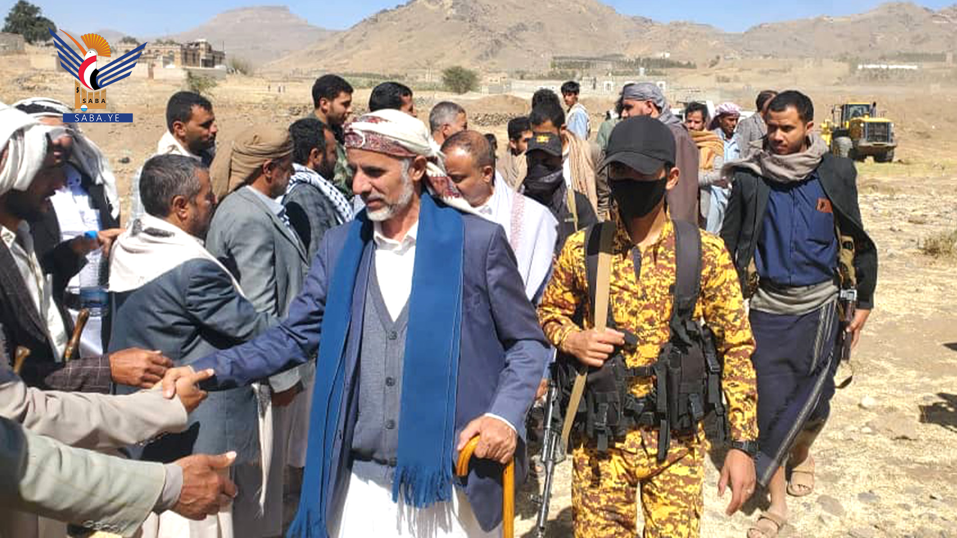 مفتاح والرباعي والهادي يفتتحون ويضعون حجر أساس لمشاريع حصاد مياه الأمطار بمحافظة صنعاء