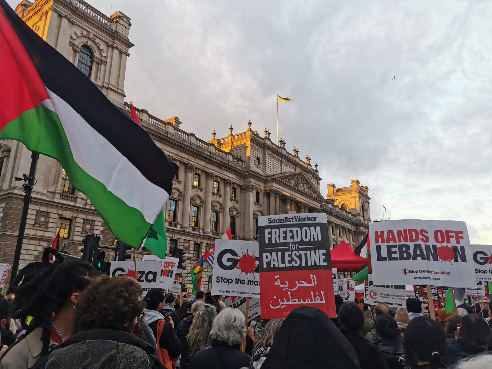 Thousands of demonstrators in UK condemn Israeli genocide in Gaza Thousands of demonstrators in UK condemn Israeli genocide in Gaza
