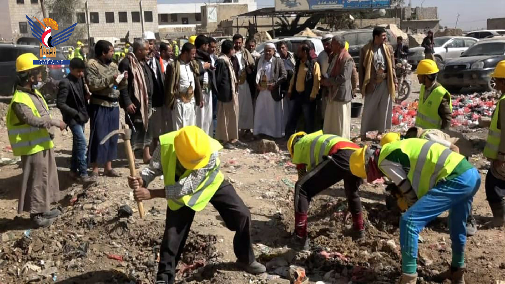 تدشين مشروع النقد مقابل العمل بعمران تدشين مشروع النقد مقابل العمل بعمران