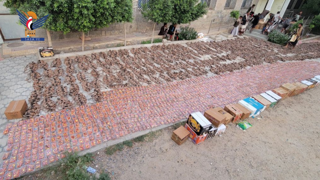 أبناء مديرية جبل الشرق بمحافظة ذمار يسيّرون قافلة عيدية للمرابطين في الجبهات