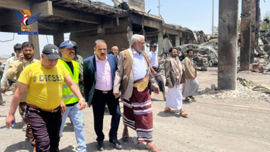وزيرا الخارجية والنقل وأمين رئاسة الجمهورية يطلعون على أعمال الترميم بمطار صنعاء