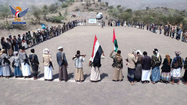 Two vigils in Jabal al-Sharq congratulating security services achievements & in solidarity with Palestinians in Dhamar
