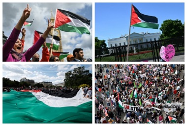 Pro-Palestine activists stage rally outside White House