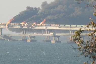 Rusia: El puente de Crimea fue objeto de un ataque terrorista con dos marchas ucranianas