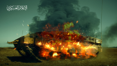 Al-Qassam destroys four Zionist vehicles with tight ambush in Rafah