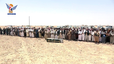 تشييع جثمان الشهيد الملازم أول صالح غفينة في مأرب
