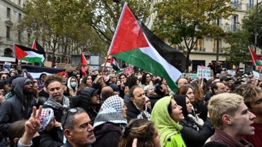 Rallies in France denounce continued Zionist aggression on Gaza