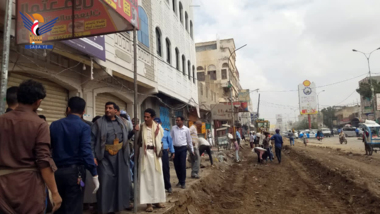 تفقد سير أعمال التسوية وازالة المخالفات في الشارع العام بمديرية باجل