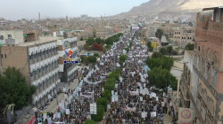 مسيرة جماهيرية كبرى بالعاصمة صنعاء للتنديد بحصار تحالف العدوان الأمريكي