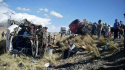 مصرع 21 شخصاً جراء سقوط حافلة في واد عميق ببوليفيا