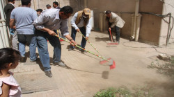 أعمال نظافة بالمكتب التنفيذي لإدارة الرؤية الوطنية بصنعاء