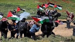 اصابات خلال قمع الاحتلال مسيرة فلسطينية شمال البيرة
