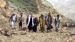 تفقد أضرار طريق الجبوب بمديرية كسمة في ريمة