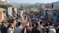 وقفة في مديرية جبل المحويت تضامناً مع الشعب الفلسطيني