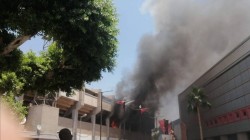 اندلاع حريق ضخم في مقر النادي الأهلي المصري