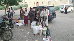 توزيع سلال غذائية على الجرحى والمعاقين جنوبي الحديدة